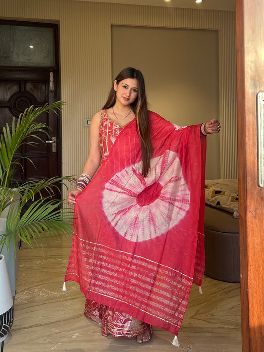 "Rose Hue Sharara 3 Piece Set"