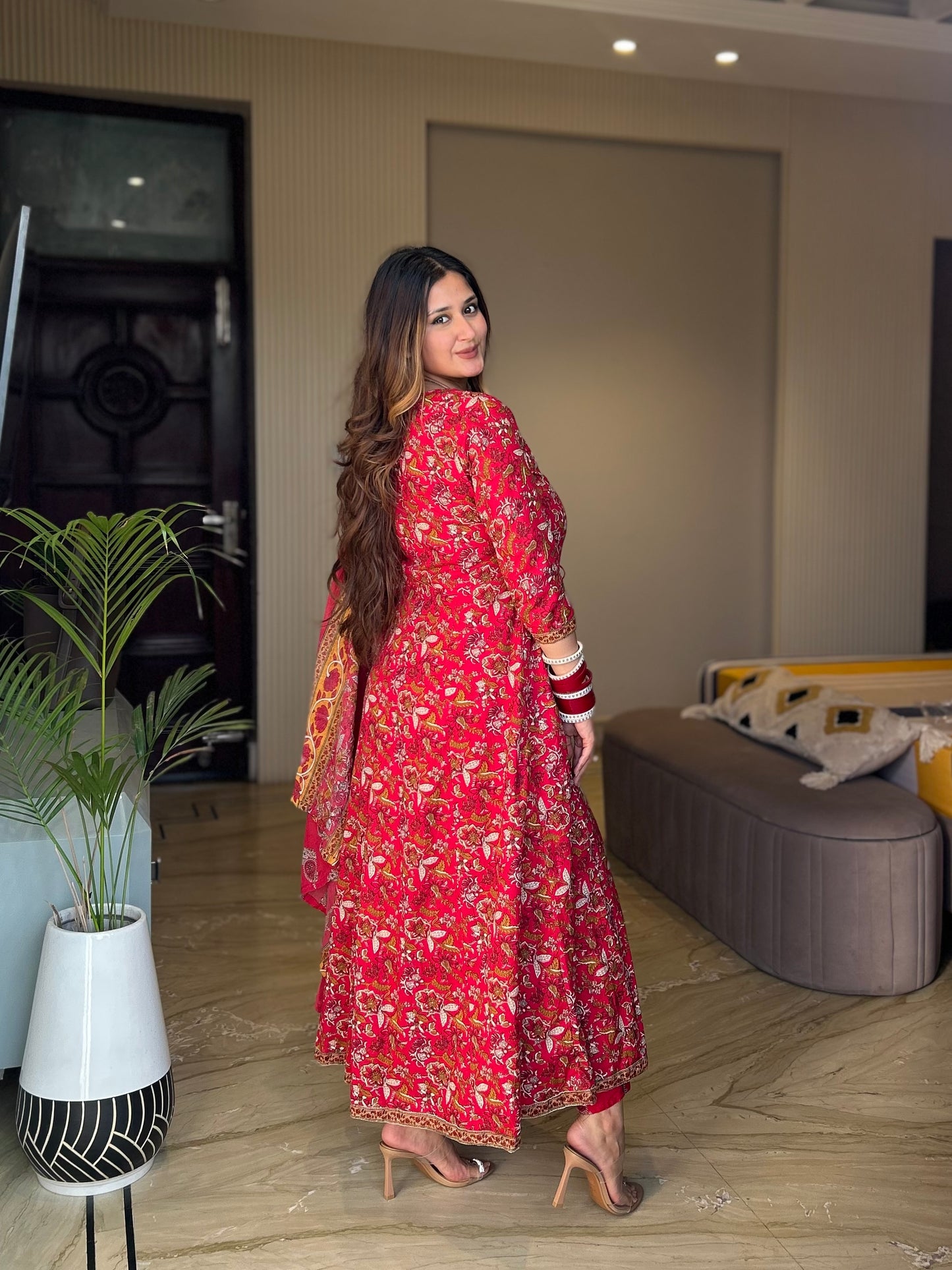 “Gulnaar Layered Anarkali Set”