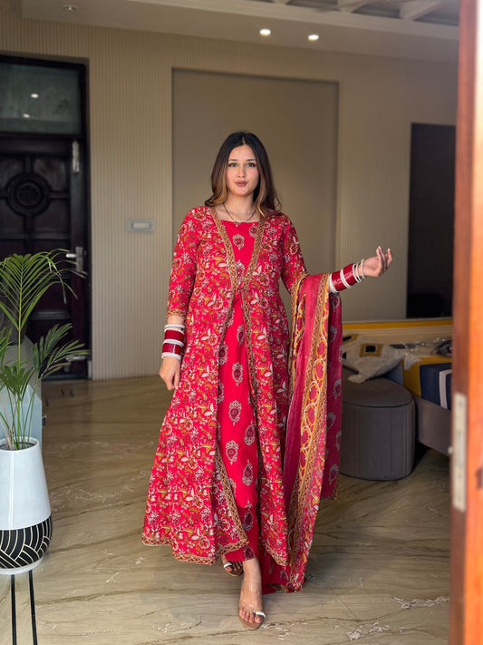 “Gulnaar Layered Anarkali Set”